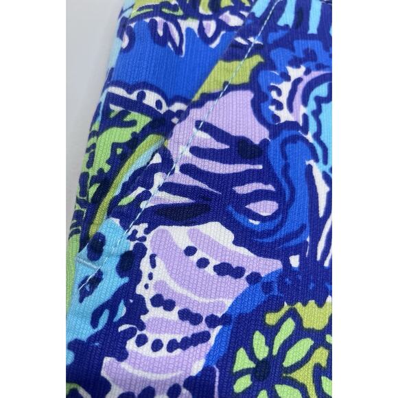 Lilly Pulitzer The Callahan Shorts Womens 00 Cotton Blue Violet Floral Pockets - Picture 4 of 8